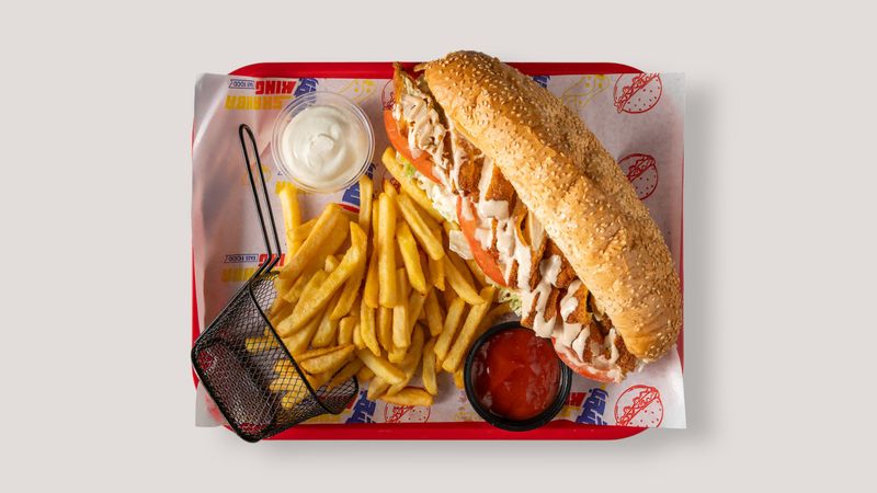 Combo Meal with sandwich fries and drink